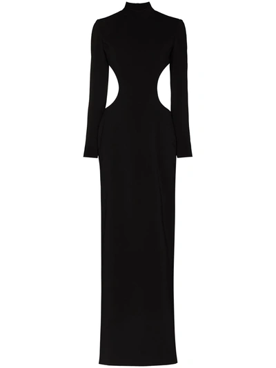 Shop Monot Cut-out Backless Gown In Black