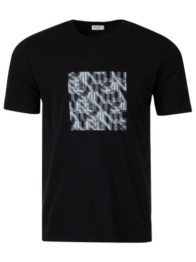 Shop Saint Laurent Optical Illusion T-shirt Black