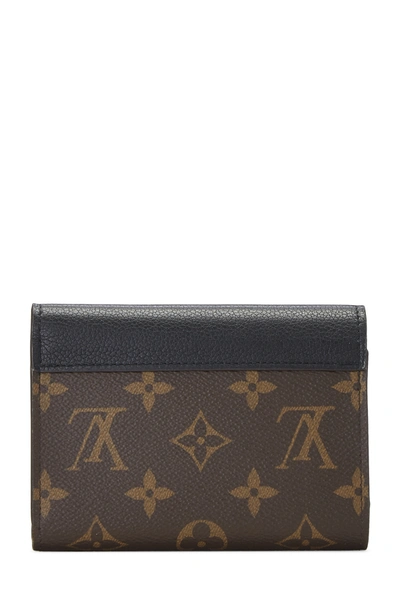 Pre-owned Louis Vuitton Black Monogram Canvas Pallas Compact Wallet Nm