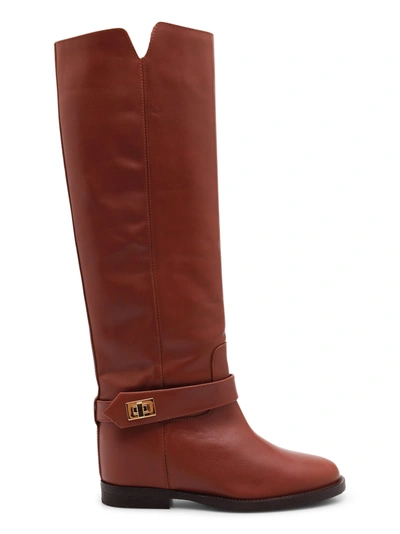 Shop Via Roma 15 3603 Knee Leather Boots