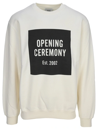Shop Opening Ceremony Box Logo Sweatshirt In White