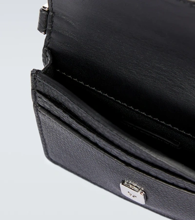 Shop Fendi Leather Crossbody Bag In Black