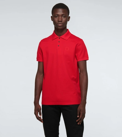 Shop Saint Laurent Cotton Polo Shirt In Red