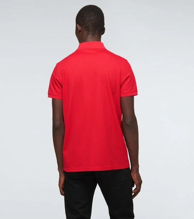 Shop Saint Laurent Cotton Polo Shirt In Red