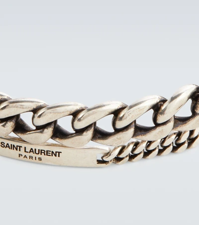 Shop Saint Laurent Silver-toned Bracelet