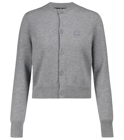 Shop Acne Studios Wool Cardigan In Grey
