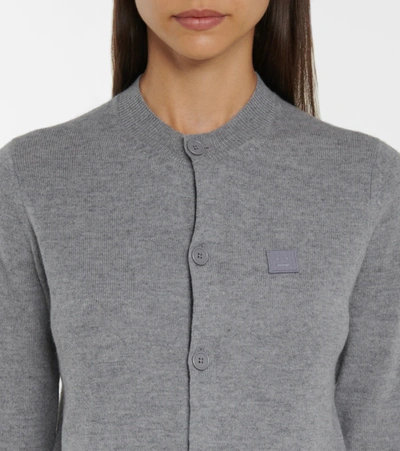 Shop Acne Studios Wool Cardigan In Grey