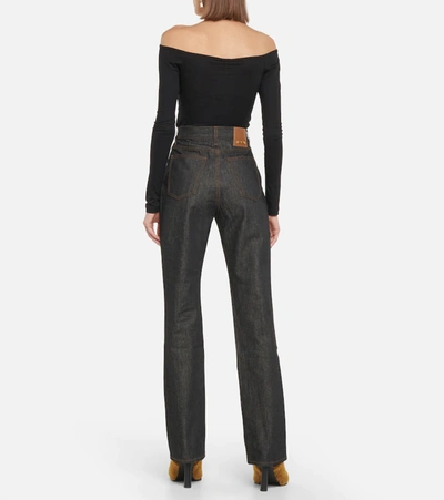 Shop Jacquemus Le De Nimes High-rise Jeans In Blue