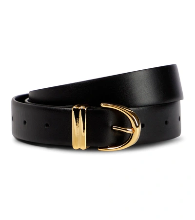 Shop Khaite Bambi Leather Belt In Black