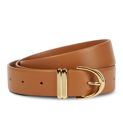 Shop Khaite Bambi Leather Belt In Brown
