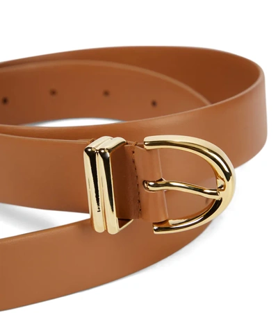 Shop Khaite Bambi Leather Belt In Brown