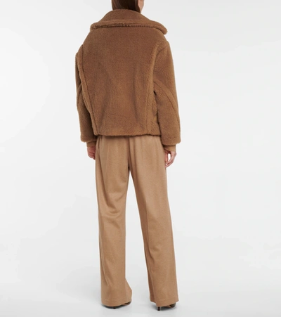 Shop Max Mara Kiota Camel Hair And Silk Jacket In Brown