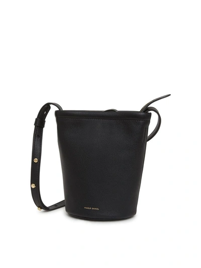 Shop Mansur Gavriel Mini Zip Bucket Bag In Black