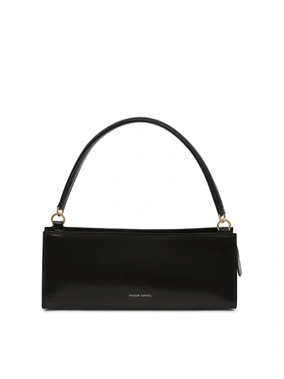 Shop Mansur Gavriel Pencil Case Leather Bag In Black