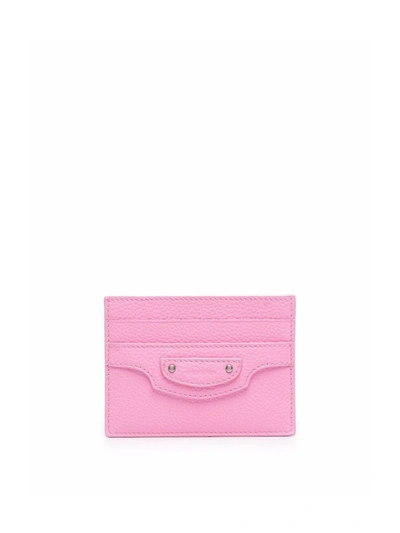 Shop Balenciaga Neo Leather Cardholder In Pink