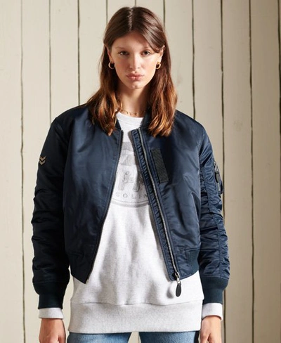 Superdry Women's Ma1 Bomber Jacket Navy / Nordic Chrome Navy | ModeSens