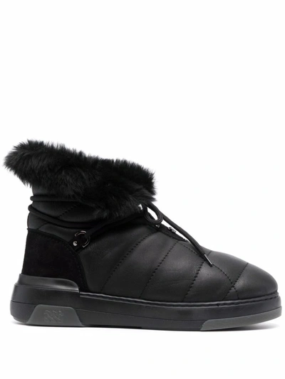 Shop Casadei Quilted Ankle Boots In Black