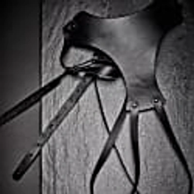 Plik Black Leather Suspenders- Black Leather Harness In Leather