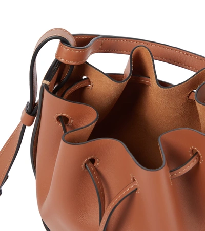 Shop Loewe Balloon Mini Leather Shoulder Bag In Brown