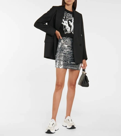 Dolce & Gabbana Woman Multicolor Fabric And Leather Daymaster Sneakers In White