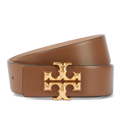 Tory Burch Eleanor Buckled Leather Belt In Brown | ModeSens