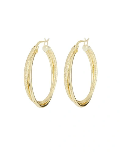 Shop Argento Vivo Intertwined Hoop Earrings In Gold