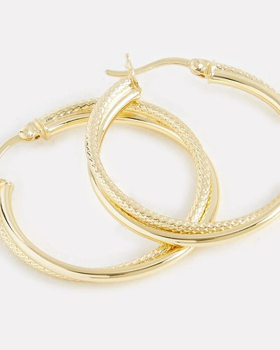 Shop Argento Vivo Intertwined Hoop Earrings In Gold