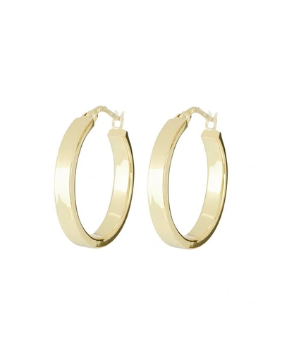 Shop Argento Vivo Thick Flat Edge Hoop Earrings In Gold
