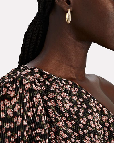Shop Oma The Label The Chi Pavé Hoop Earrings In Gold