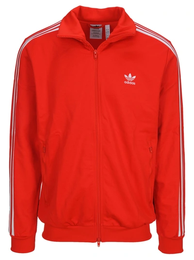 Shop Adidas Originals Adidas Adicolor Classics Beckenbauer Primeblue Zip In Red