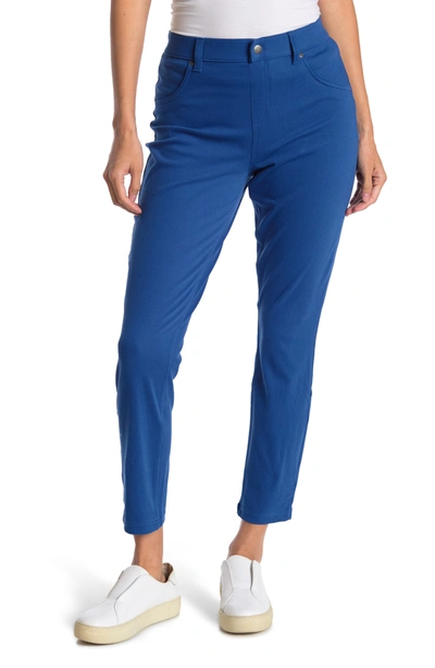 Shop Hue High Waist Ultrasoft Denim Skimmer Pants In True Blue