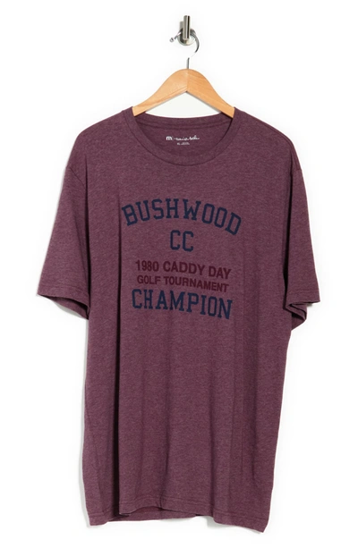 Shop Travis Mathew 'caddy Day' Graphic T-shirt In Heather Tawny Port