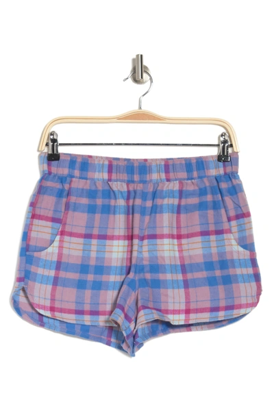 Shop Abound Flannel Shorts In Purple Morn Scarf Tartan