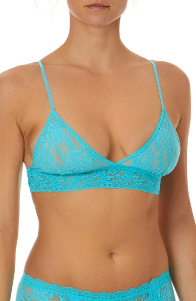 Shop Hanky Panky 'signature Lace' Padded Bralette In Beau Blue