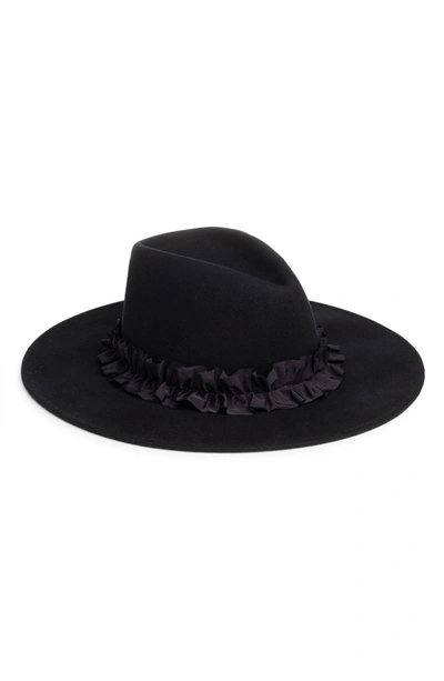 Shop Eugenia Kim Harlowe Wool Felt Fedora Hat In Navy