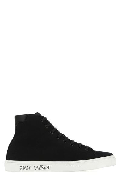Shop Saint Laurent Malibu Logo Sneakers In Black