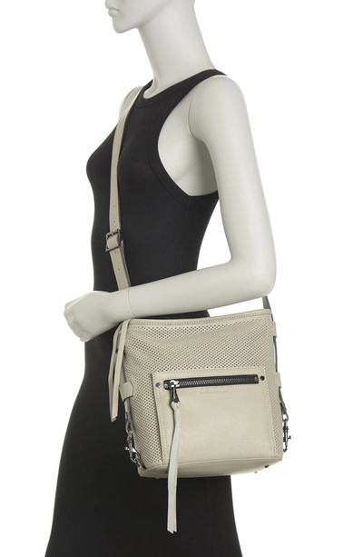 Shop Aimee Kestenberg Misfit Perforated Leather Crossbody Bag In Elephant Grey