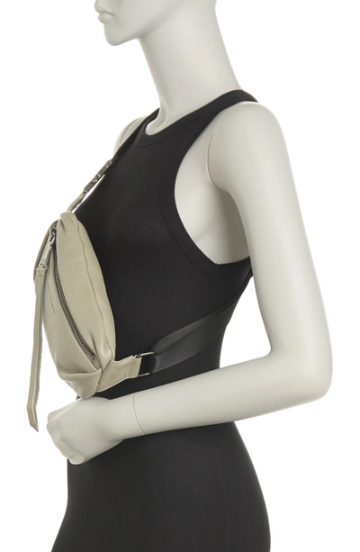 Shop Aimee Kestenberg Milan Leather Belt Bag In Elephant Grey W/ Dis Silver