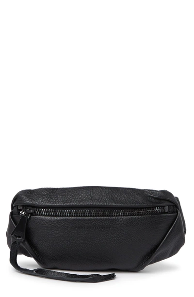 Shop Aimee Kestenberg Milan Leather Belt Bag In Black With Shiny Black