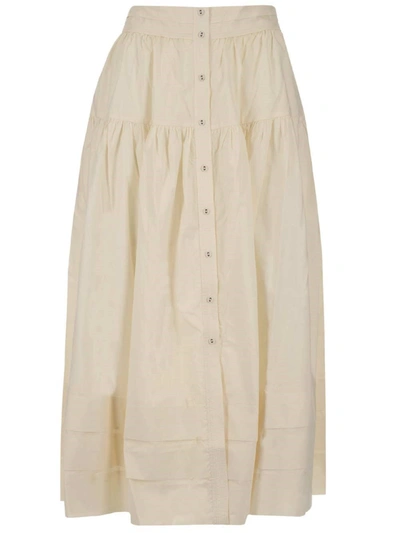 Shop Ulla Johnson Jacinta Midi Skirt In White