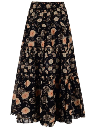 Shop Ulla Johnson Tulia Floral Print Skirt In Multi