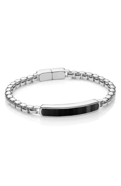 Shop Monica Vinader Baja Stone Bracelet In Silver/ Black Onyx