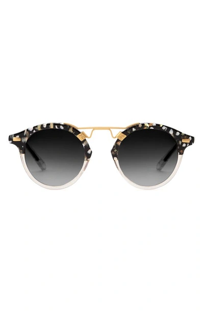 Shop Krewe St. Louis 46mm Round Sunglasses In Plume To Haze 24k/ Grey