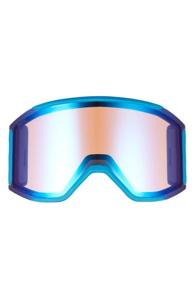 Shop Smith Squad Mag™ 190mm Chromapop™ Snow Goggles In Electric Blue Green Mirror