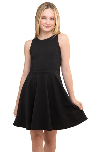 Shop Un Deux Trois Kids' Sleeveless Dress In Black
