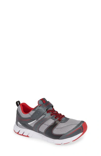 Shop Tsukihoshi Velocity Washable Sneaker In Graphite/ Red