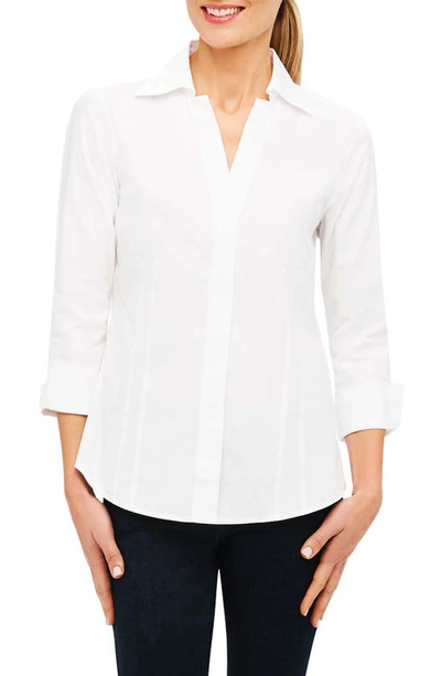 Foxcroft Taylor Non-iron Button-down Top In White