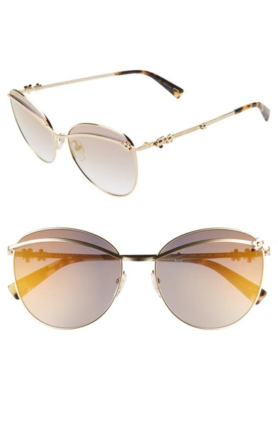Shop Marc Jacobs Daisy 59mm Tinted Butterfly Sunglasses In Gold