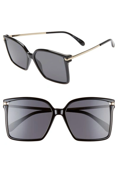 Shop Givenchy 57mm Square Sunglasses In Black