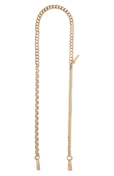 Shop Marc Jacobs Chain Guitar Bag Strap In Gold